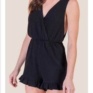 Forever21 Sleeveless Romper with Ruffle Hem